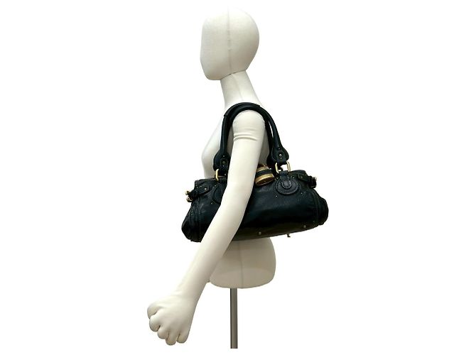 Borsa in pelle Paddington Stitch di Chloé Nero - vista 2