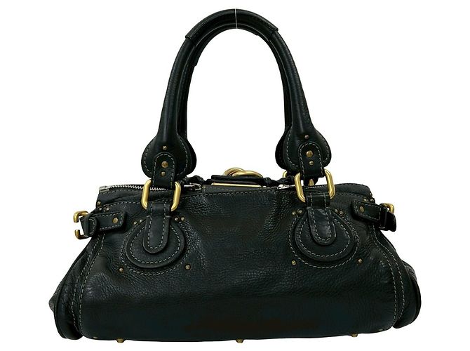 Borsa in pelle Paddington Stitch di Chloé Nero - vista 3