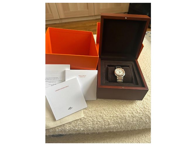 Hermès Cut Uhr 36mm Roségold Silber Hardware Gold hardware - Ansicht 2