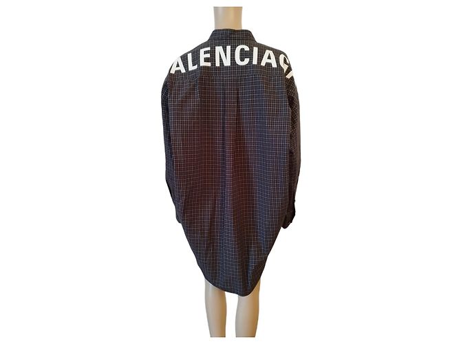 Camicia Balenciaga in cotone multicolore a quadri - vista 2