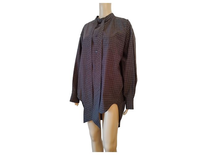 Camicia Balenciaga in cotone multicolore a quadri - vista 6