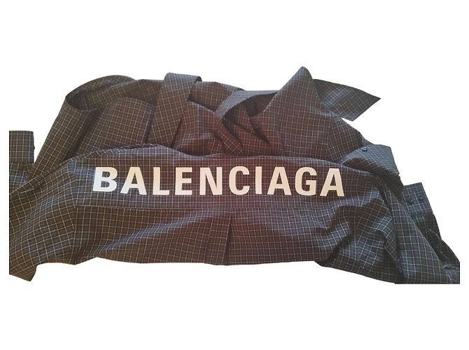 Camicia Balenciaga in cotone multicolore a quadri - vista 8