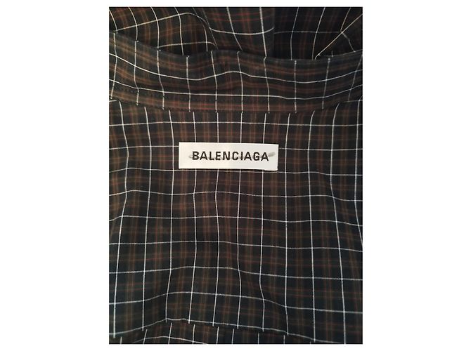 Camicia Balenciaga in cotone multicolore a quadri - vista 9