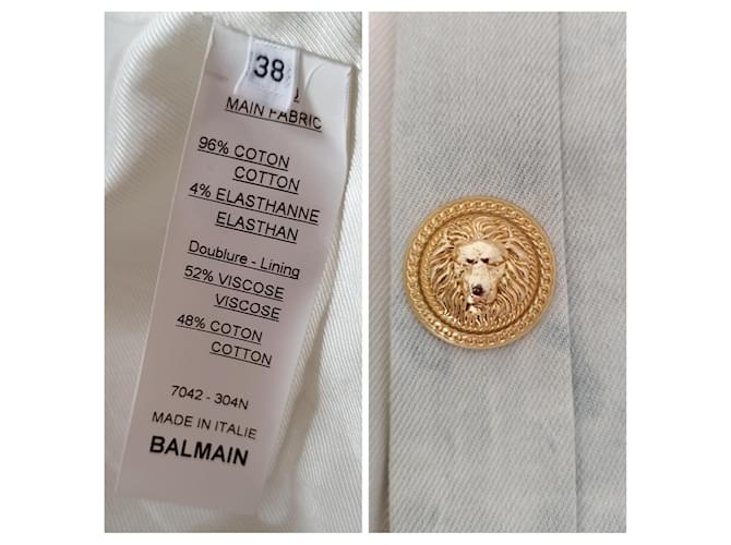 Balmain azul de algodón, efecto desgastado - vista 12