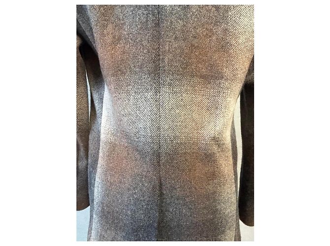 Christian Dior Checked Wool Blazer Brown Beige Grey - view 4