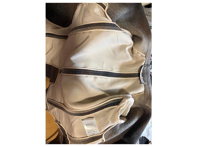 Christian Dior Checked Wool Blazer Brown Beige Grey - view 7