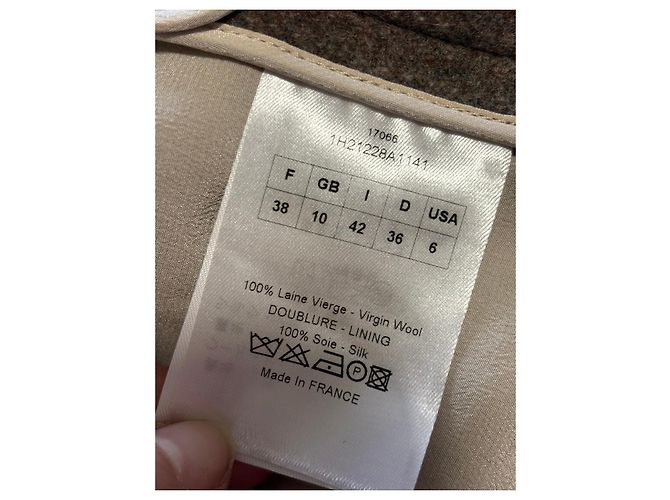 Christian Dior Checked Wool Blazer Brown Beige Grey - view 8