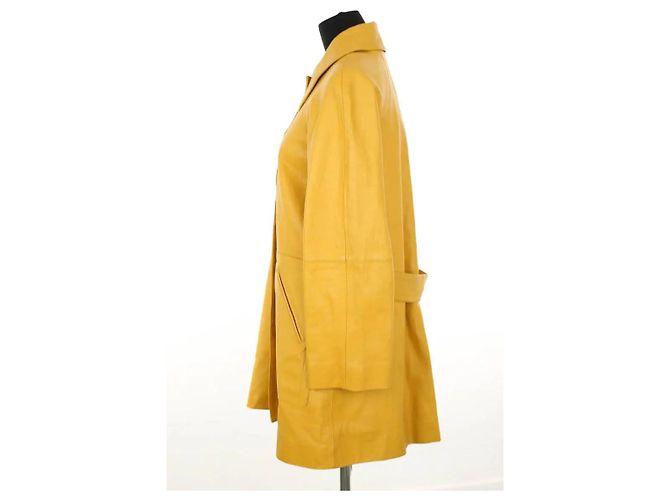 Rebecca Taylor Gelbe Lederjacke - Ansicht 3