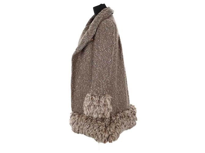 Diane Von Furstenberg Abrigo marrón Castaño - vista 3