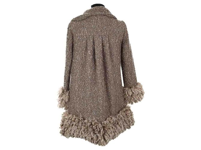 Diane Von Furstenberg Abrigo marrón Castaño - vista 4