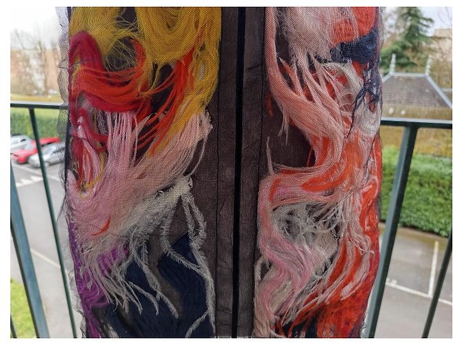 Abito Emilio Pucci con Piume di Struzzo Multicolore - vista 11