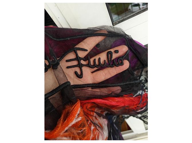 Abito Emilio Pucci con Piume di Struzzo Multicolore - vista 12