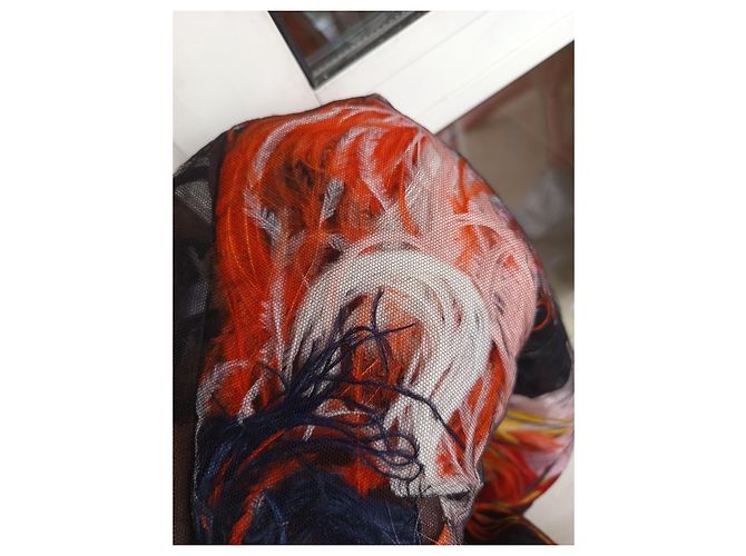 Abito Emilio Pucci con Piume di Struzzo Multicolore - vista 13