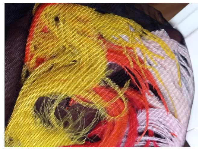 Abito Emilio Pucci con Piume di Struzzo Multicolore - vista 14
