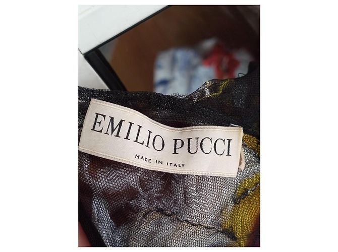 Abito Emilio Pucci con Piume di Struzzo Multicolore - vista 15