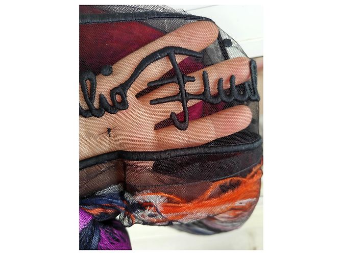Abito Emilio Pucci con Piume di Struzzo Multicolore - vista 16