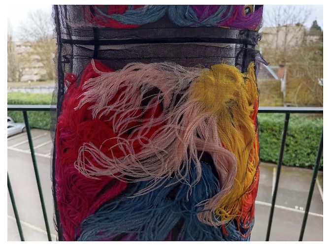Abito Emilio Pucci con Piume di Struzzo Multicolore - vista 4