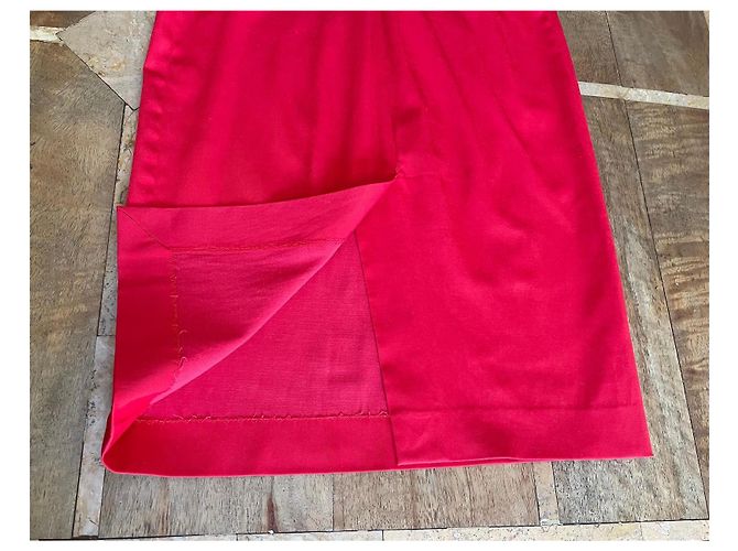 Rot schwarzes Kleid Polyester Baumwolle Lycra Gr. 36 Adolfo Dominguez - Ansicht 7