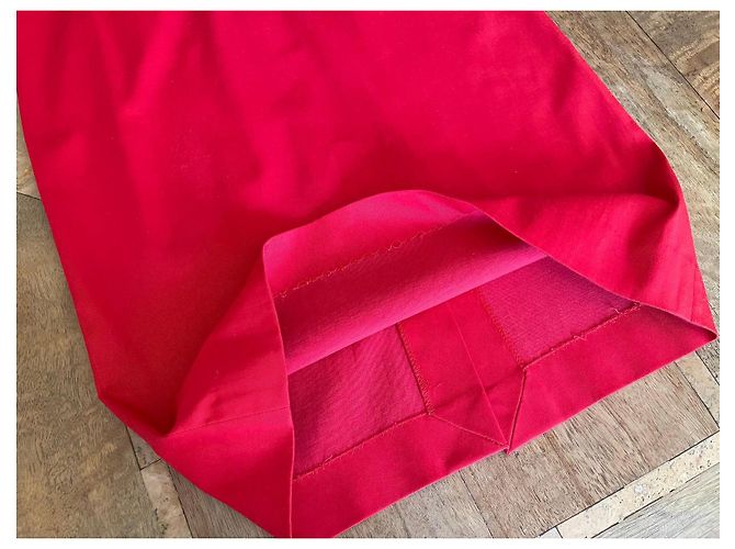 Rot schwarzes Kleid Polyester Baumwolle Lycra Gr. 36 Adolfo Dominguez - Ansicht 8