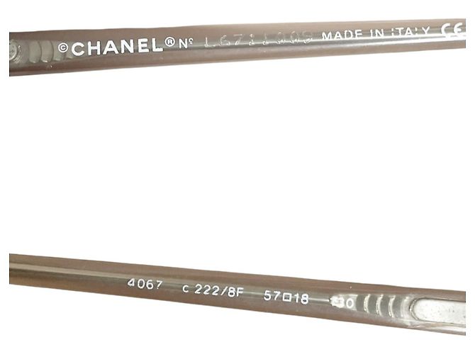 Gafas de sol Chanel Blue Silver Rimless 4067 Plata Azul - vista 5