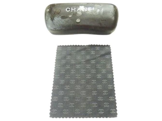 Gafas de sol cuadradas Chanel CC Logo con strass dorado 4105-B - vista 6
