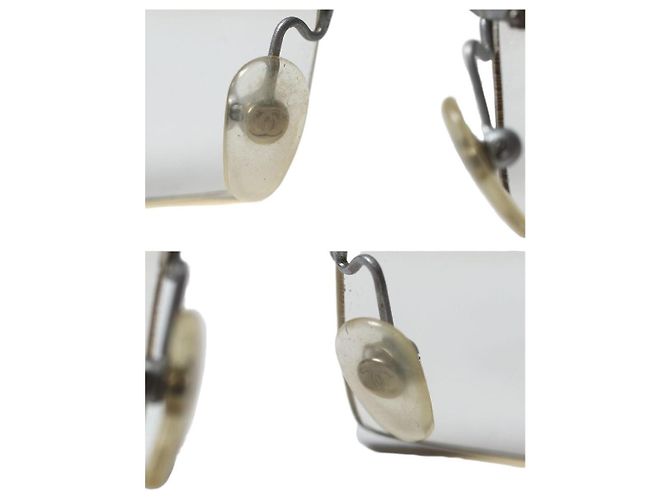 Chanel Rahmenlose silberne transparente Sonnenbrille 4047 - Ansicht 10