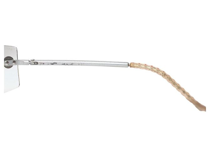 Chanel Rahmenlose silberne transparente Sonnenbrille 4047 - Ansicht 5