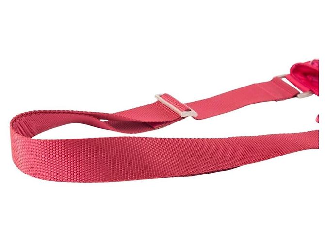 Borsa a tracolla piccola in nylon tessuto logo Prada rosso rosa - vista 6