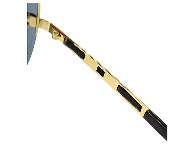 Occhiali da sole navy con logo CC in oro e nero di Chanel 4112 D'oro - vista 5