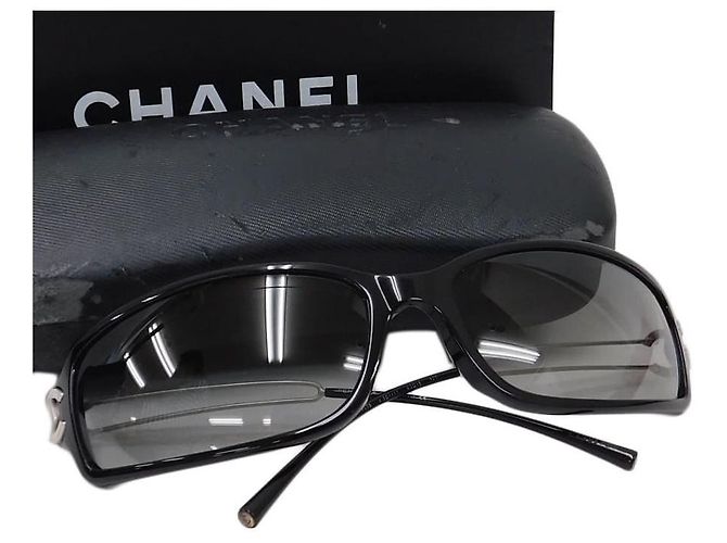 Faltbare Chanel CC Logo Sonnenbrille Schwarz Silber 5038 - Ansicht 2