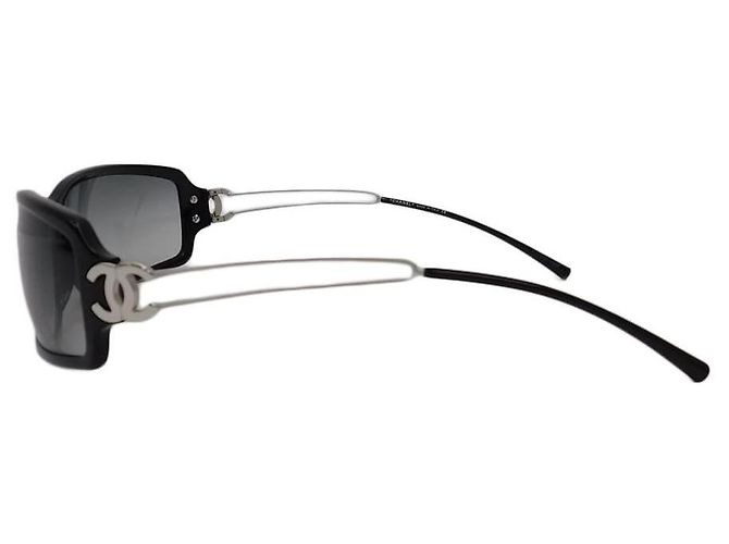 Faltbare Chanel CC Logo Sonnenbrille Schwarz Silber 5038 - Ansicht 5