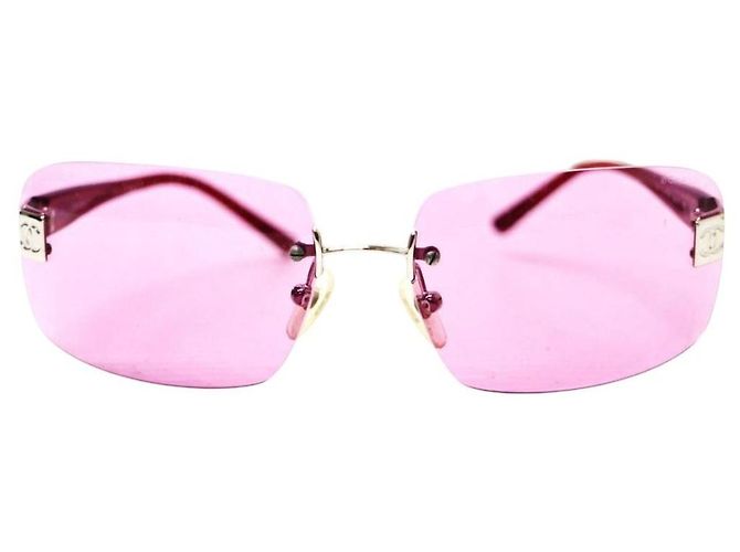 Gafas de sol sin montura CC logo rosa tintado Chanel 4026 - vista 3