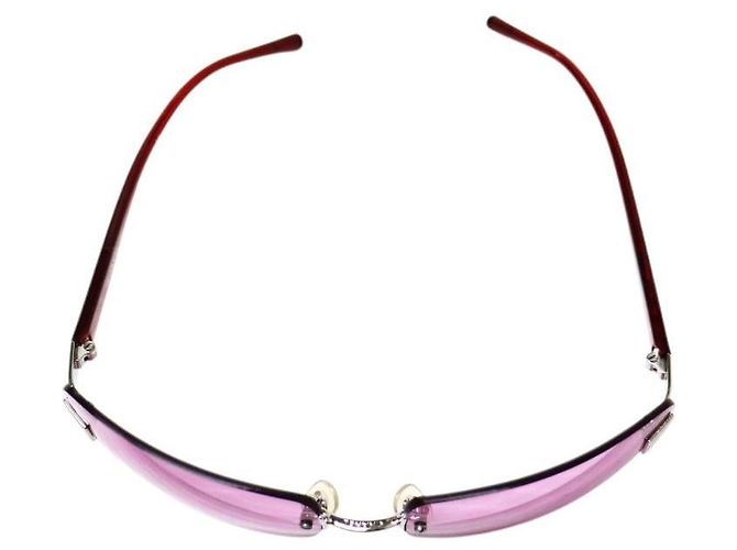 Gafas de sol sin montura CC logo rosa tintado Chanel 4026 - vista 4