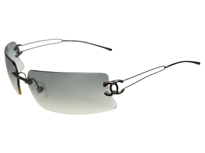 Gafas de sol sin montura Chanel CC Logo Gris Plata 4051 - vista 3