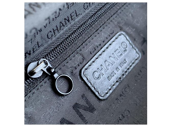 Borsa a tracolla Chanel Sport nera e bianca con logo CC Nero Bianco - vista 5