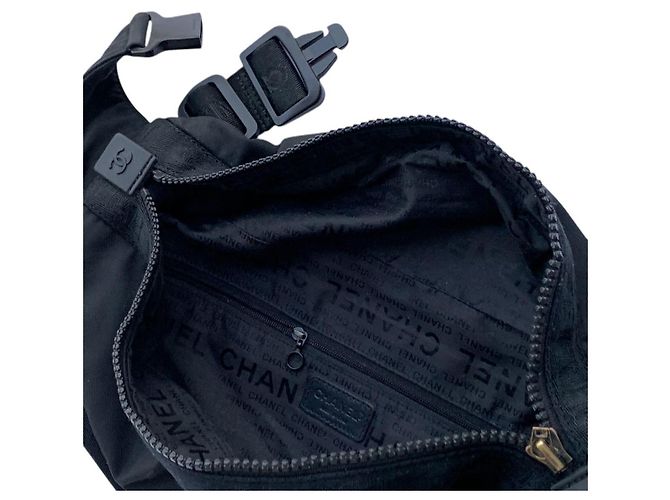 Borsa a tracolla Chanel Sport nera e bianca con logo CC Nero Bianco - vista 6