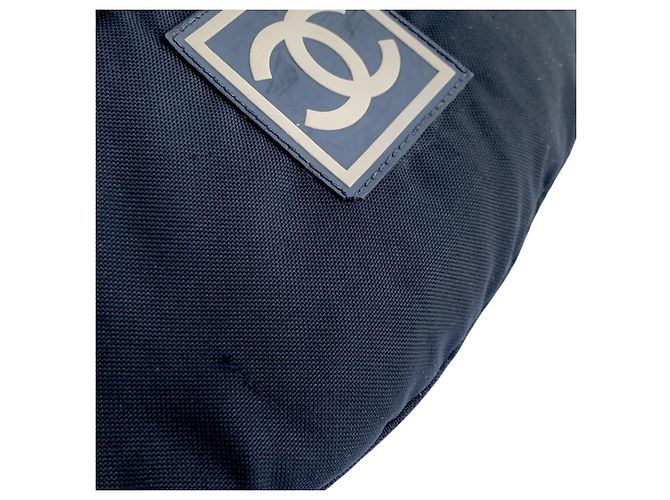 Borsa a tracolla Chanel Sport nera e bianca con logo CC Nero Bianco - vista 9