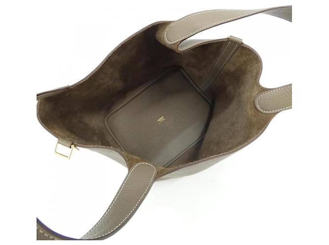 Borsa Hermès Picotin Lock MM Taupe - vista 5