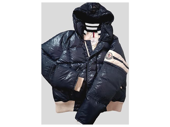 Giacca Moncler Leon trapuntata blu - vista 2