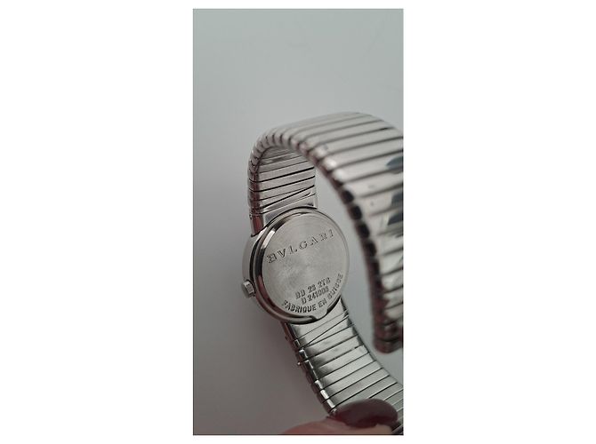 Bulgari Tubogas Silberne Uhr Schwarz - Ansicht 11