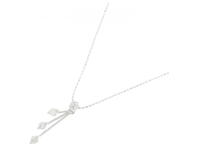 Autre Marque Collana in oro bianco K14 e diamanti Argento - vista 2