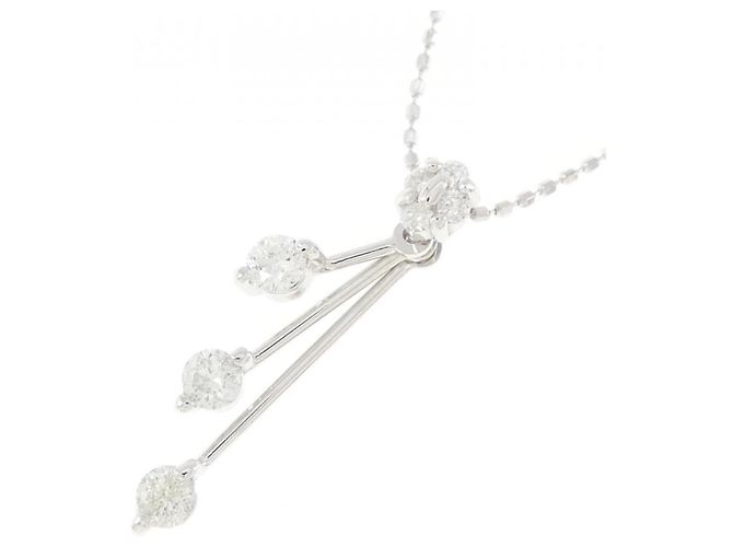 Autre Marque Collana in oro bianco K14 e diamanti Argento - vista 3