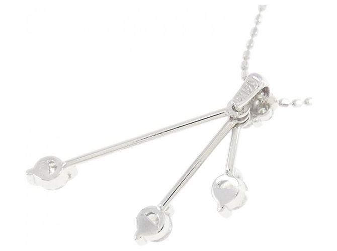 Autre Marque Collana in oro bianco K14 e diamanti Argento - vista 4