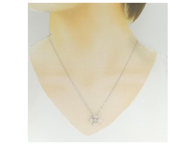 Autre Marque Collana con diamanti Au750 Argento - vista 6