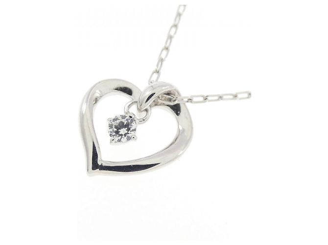Autre Marque Collana in zirconia cubica in oro bianco K10 4℃ Argento - vista 3