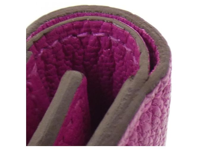 Cartera Hermès Béarn en cabra Rosa - vista 3