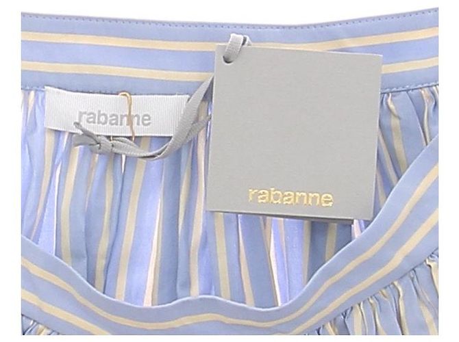 Autre Marque Gonna corta a righe blu e bianca - vista 6