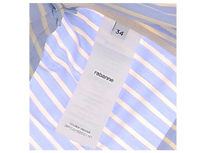 Autre Marque Gonna corta a righe blu e bianca - vista 7