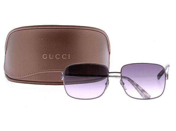 Gucci Gafas de sol de metal negro con lentes degradadas - vista 7