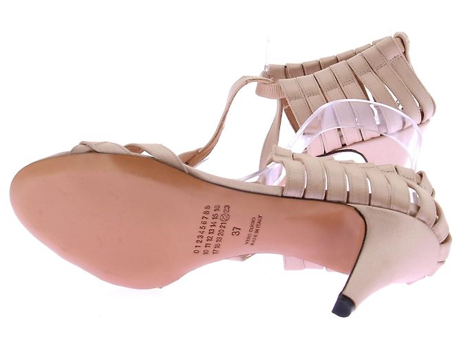 Maison Martin Margiela Beige Satin High Heels - Ansicht 7